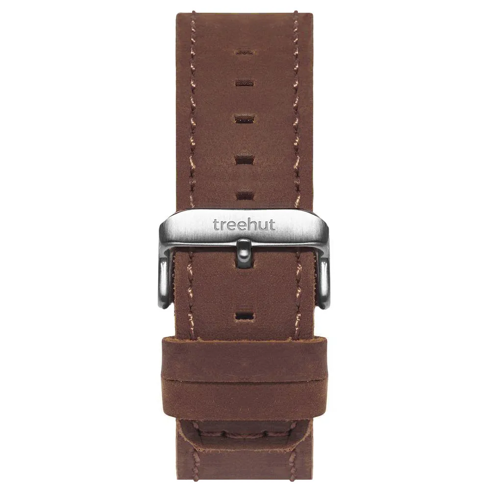 20mm Brown Matte Leather Band