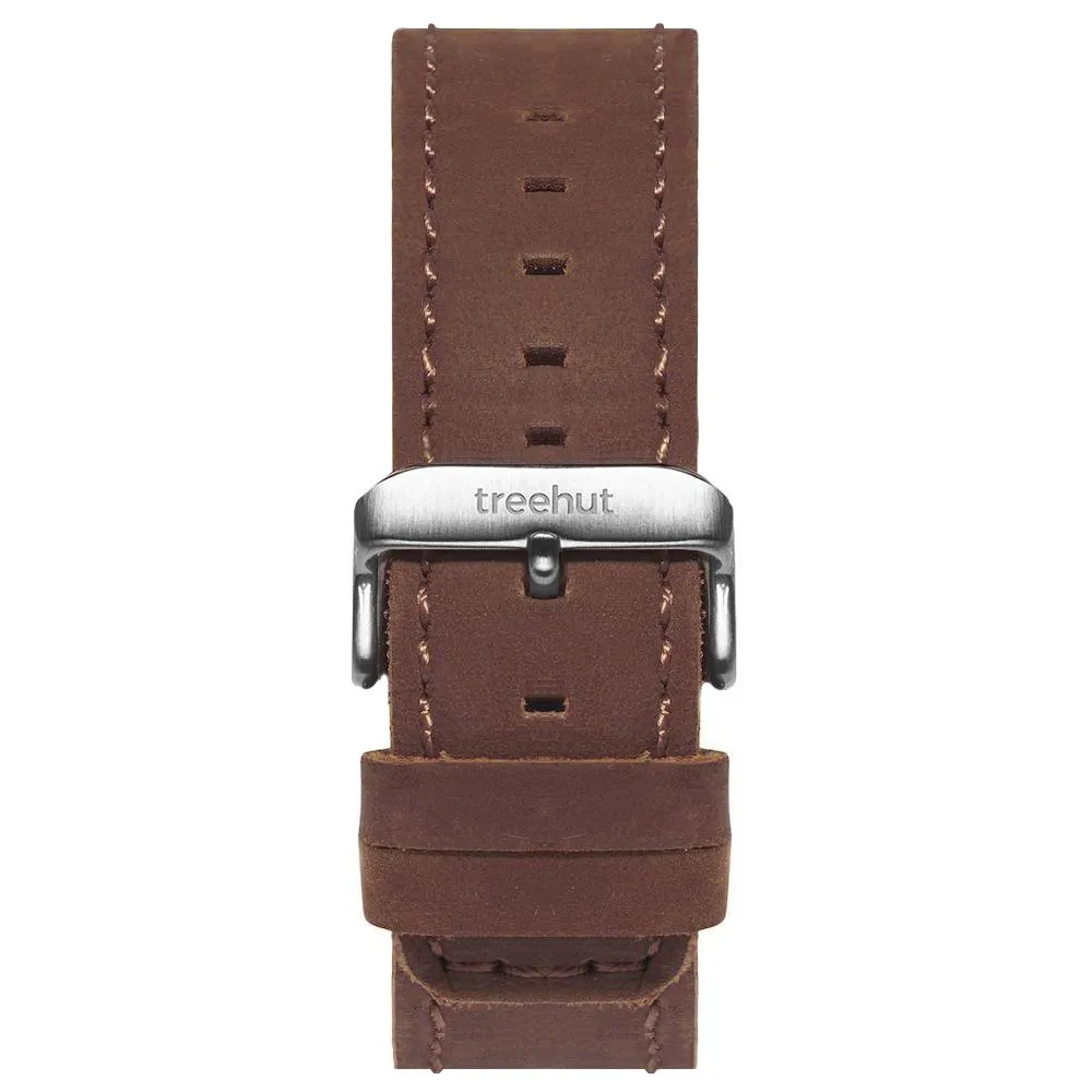 20mm Brown Matte Leather Band