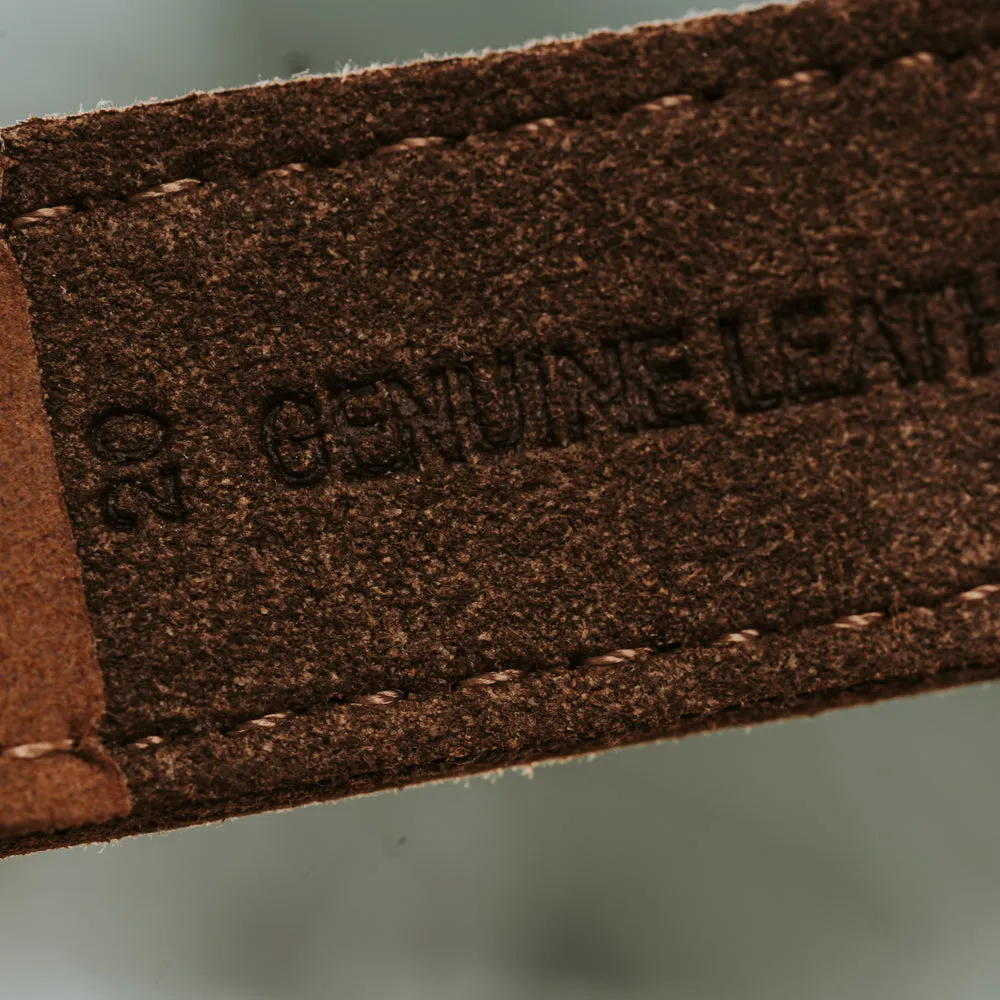 20mm Brown Matte Leather Band