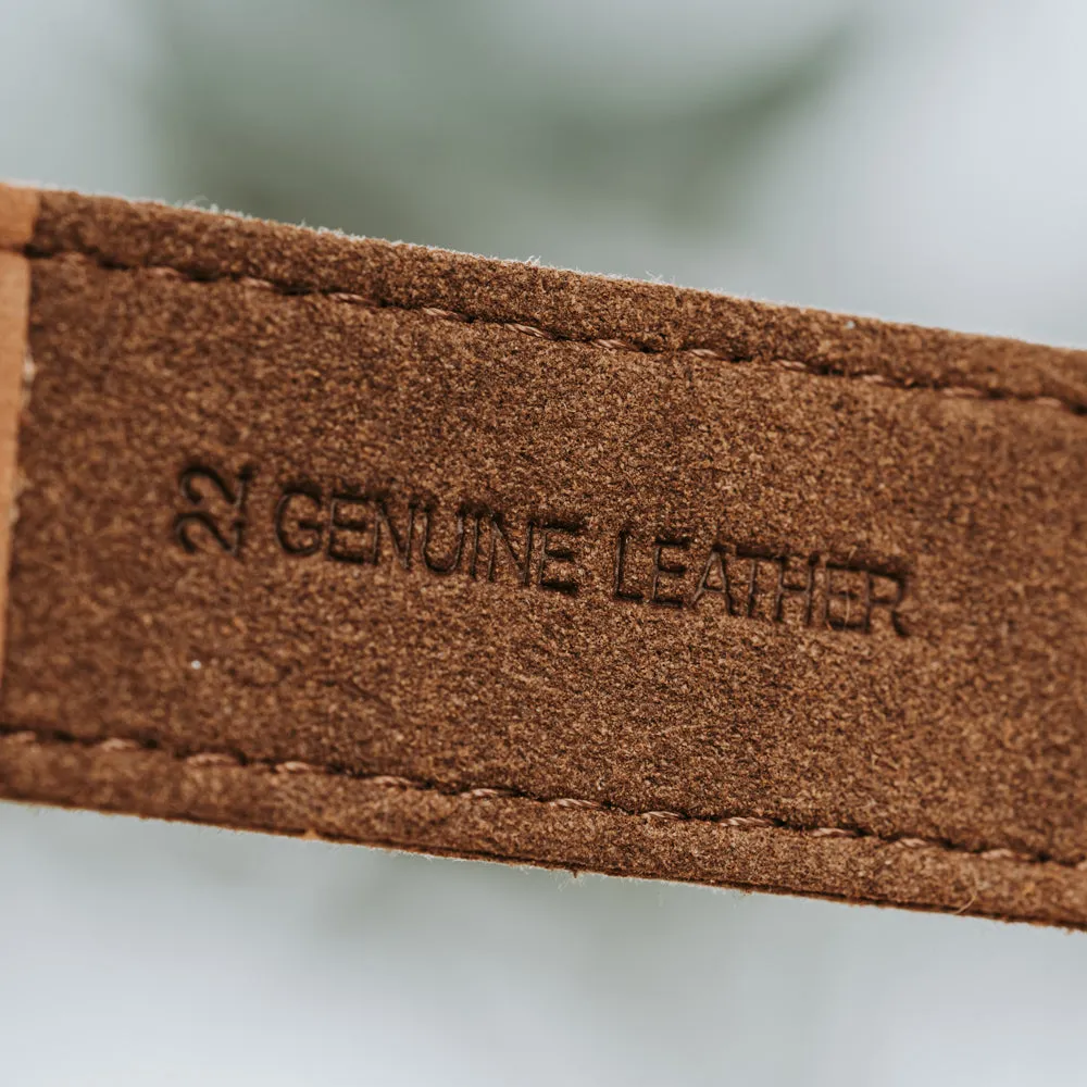 22mm Brown Leather Band