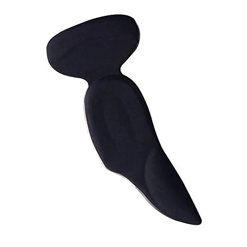 3 in 1 Arch Support Heel Cushion and Liner for Men and Women, Gel Shoe Heel Inserts (Black)