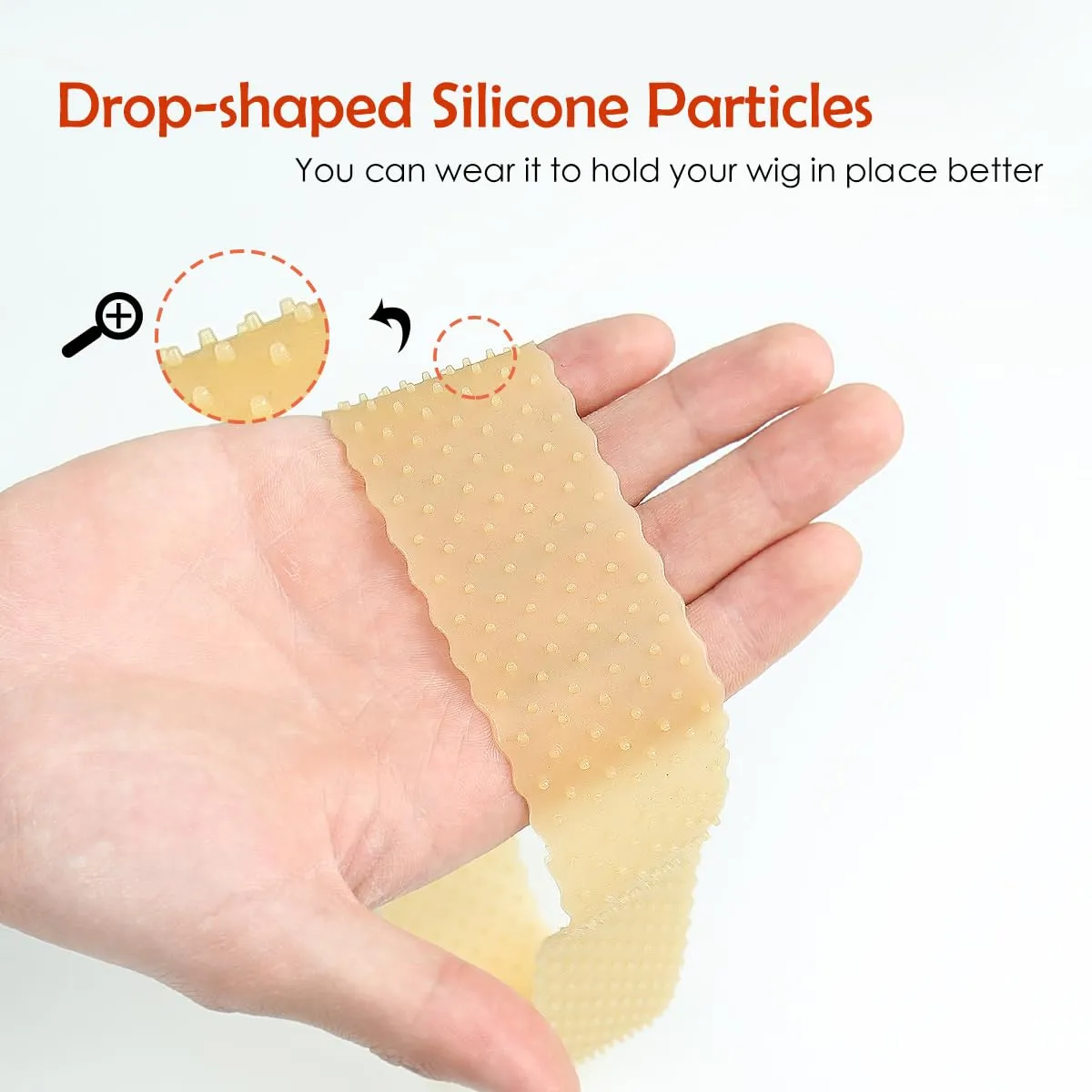 3 Pcs Silicone Wig Grip Bands for Lace Front Wigs with Grip Caps