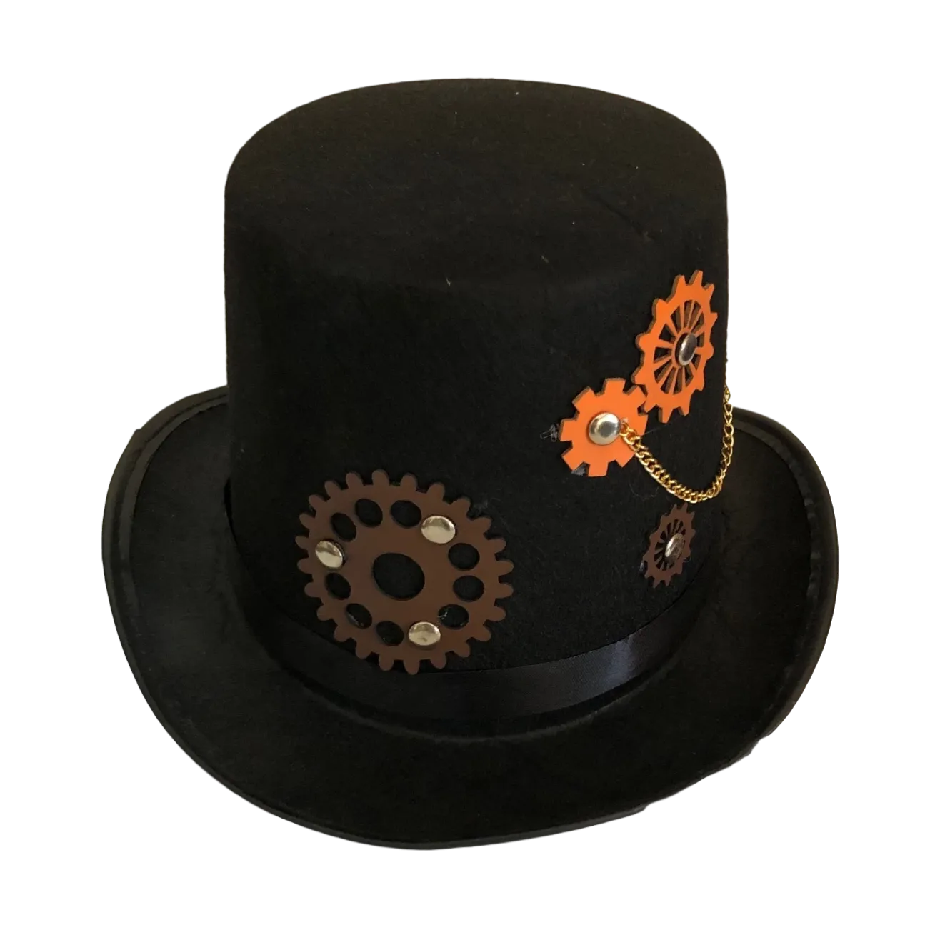 Adult Steam Punk Hat With Cogs and Chains