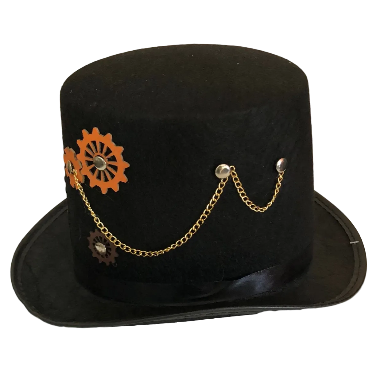 Adult Steam Punk Hat With Cogs and Chains