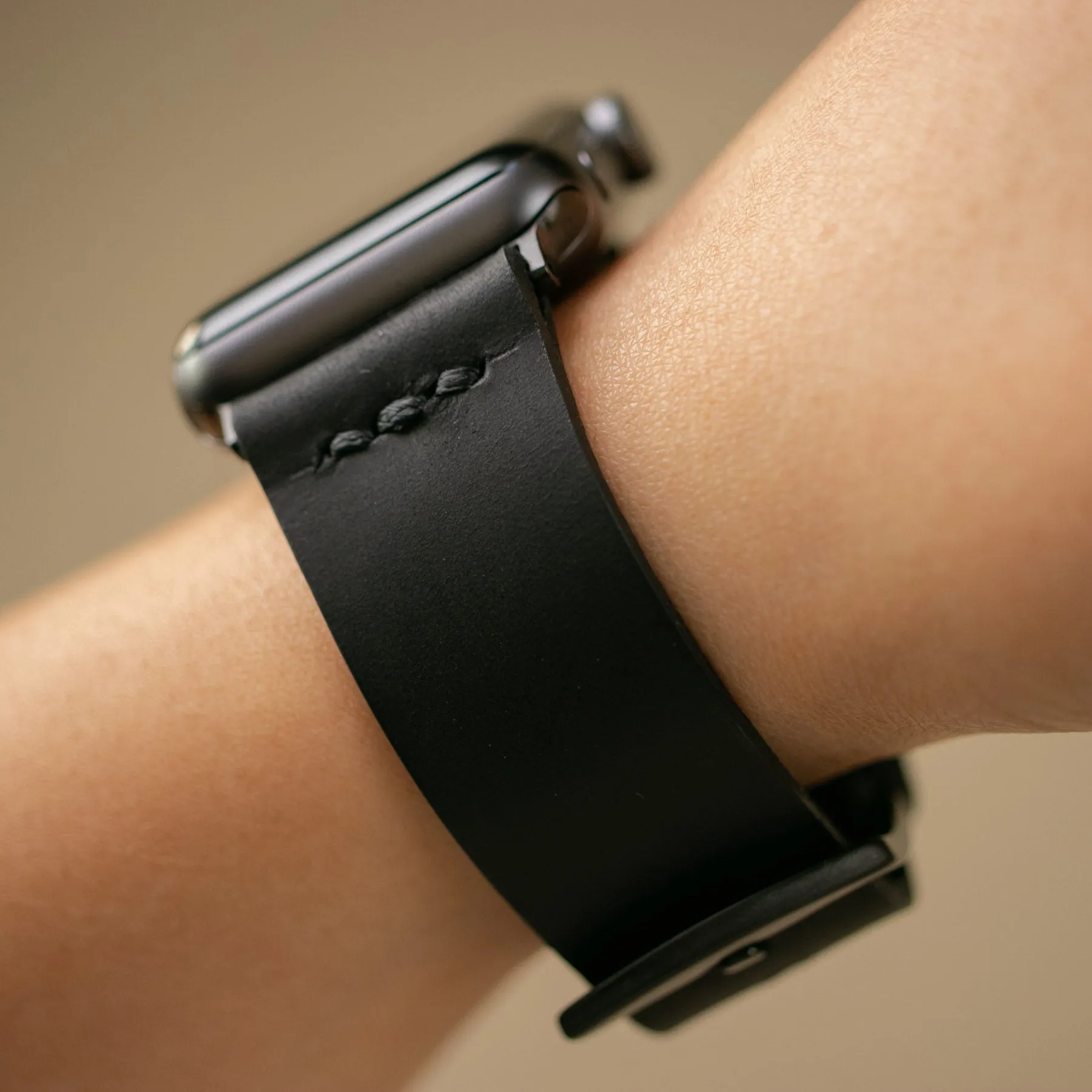 Apple Watch Leather Band - Black