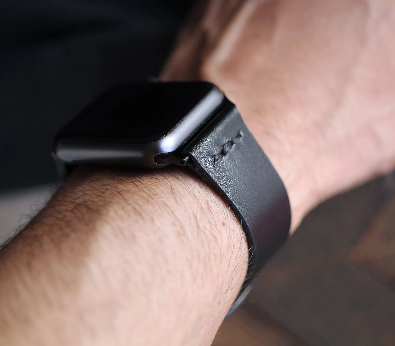 Apple Watch Leather Band - Black