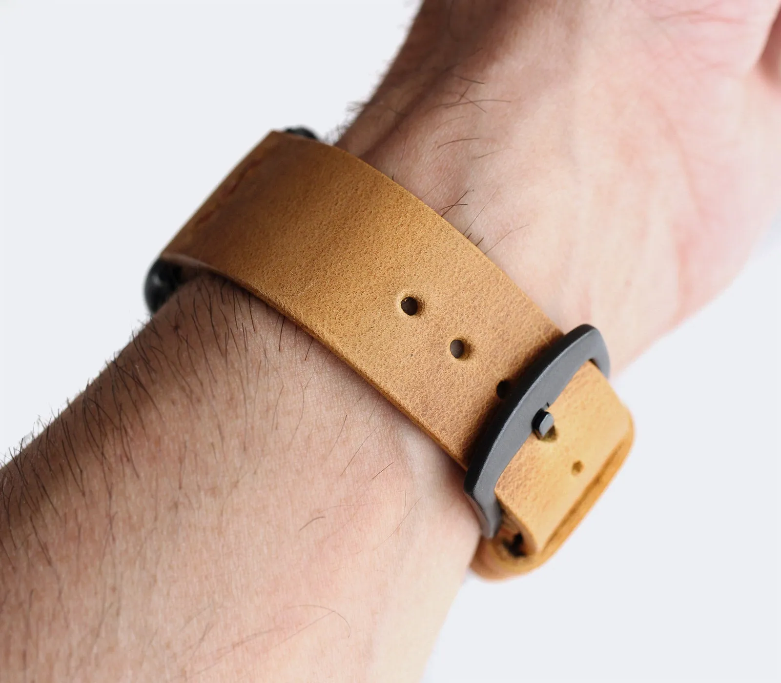 Apple Watch Leather Band - Mustard