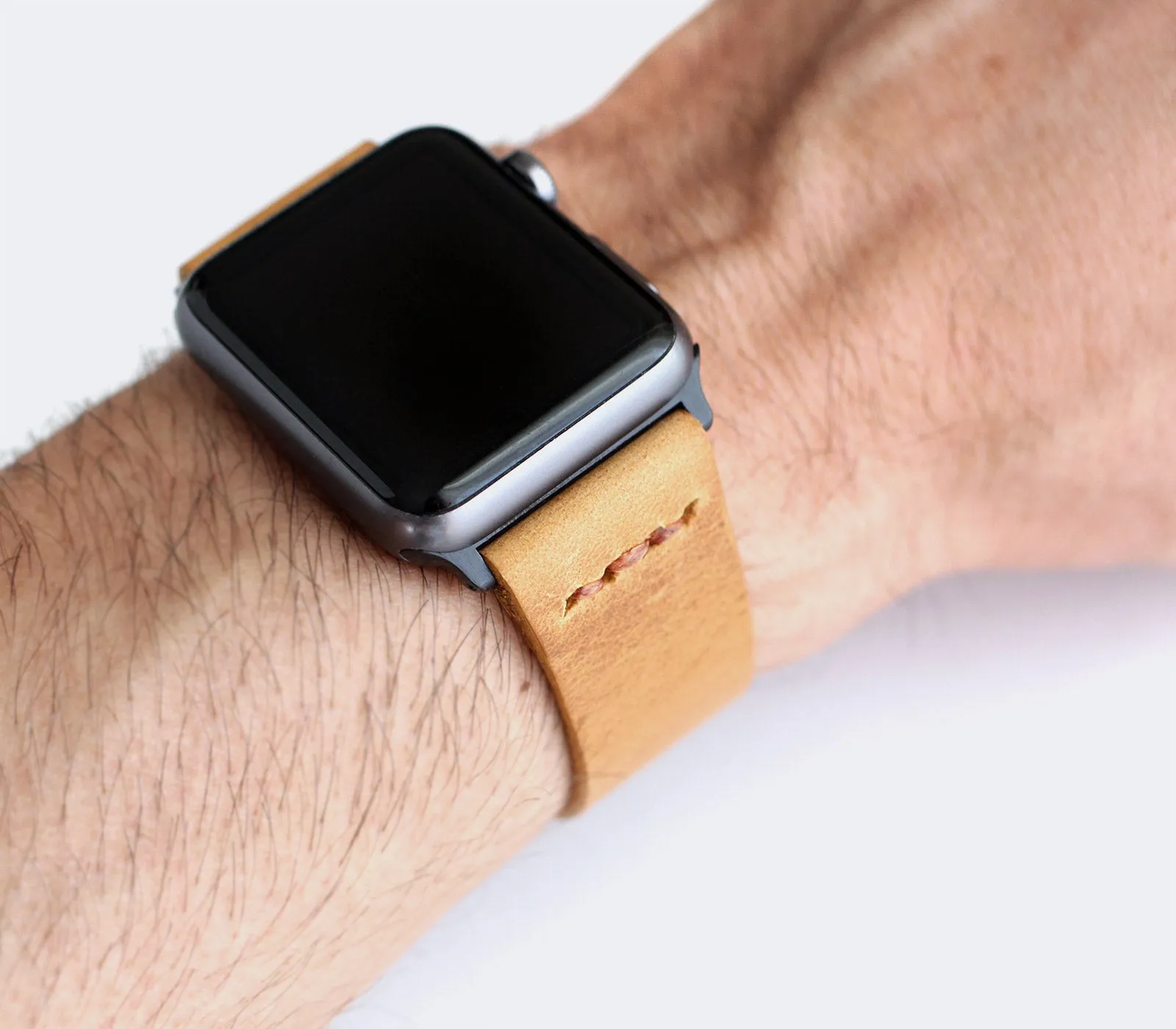 Apple Watch Leather Band - Mustard