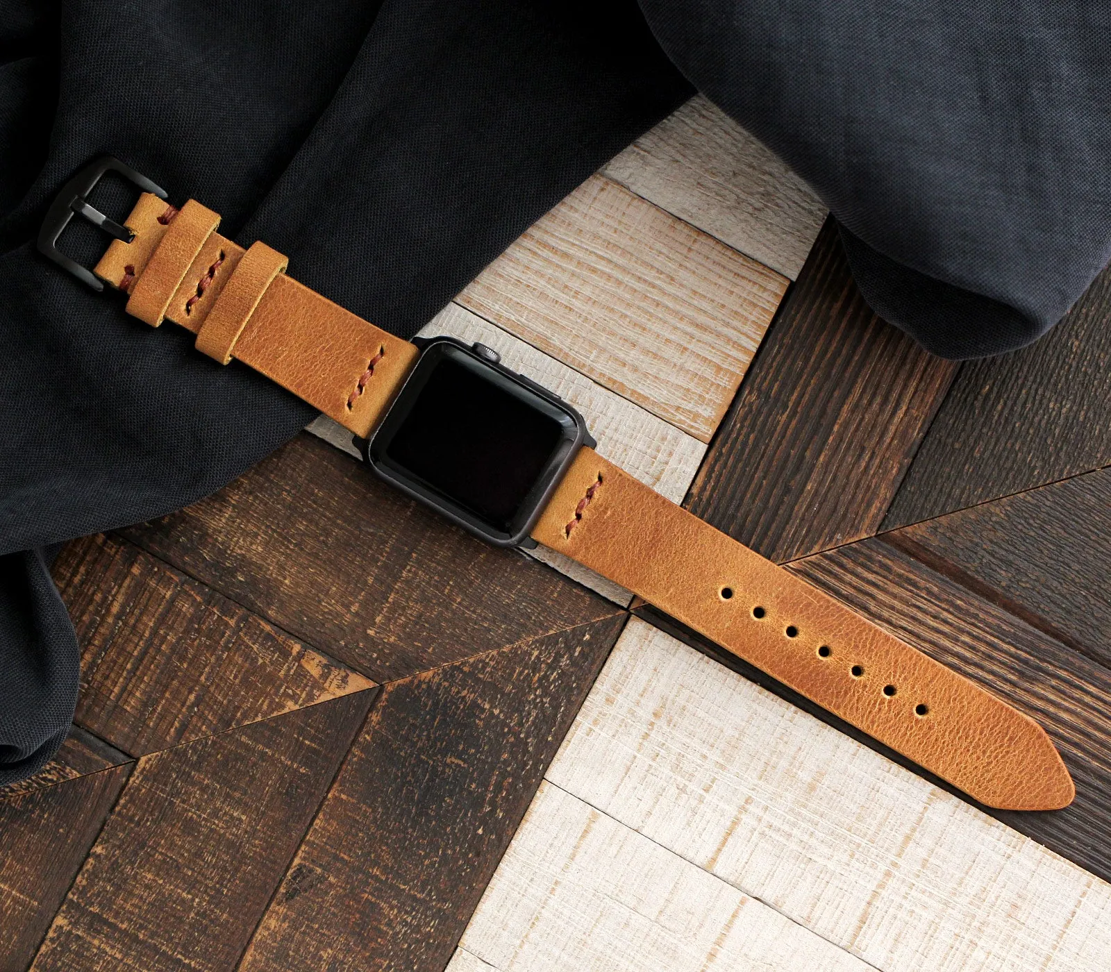 Apple Watch Leather Band - Mustard