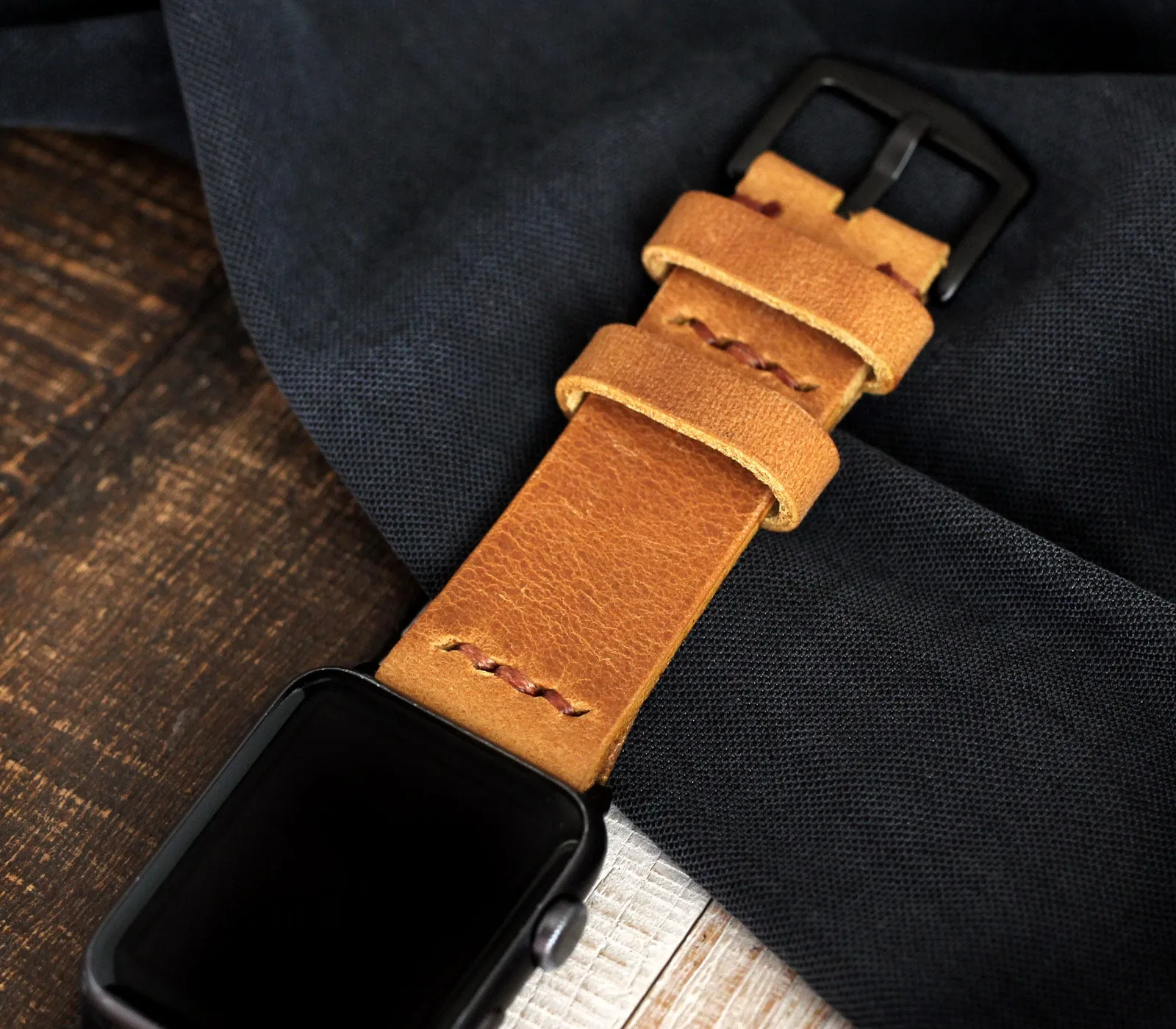 Apple Watch Leather Band - Mustard