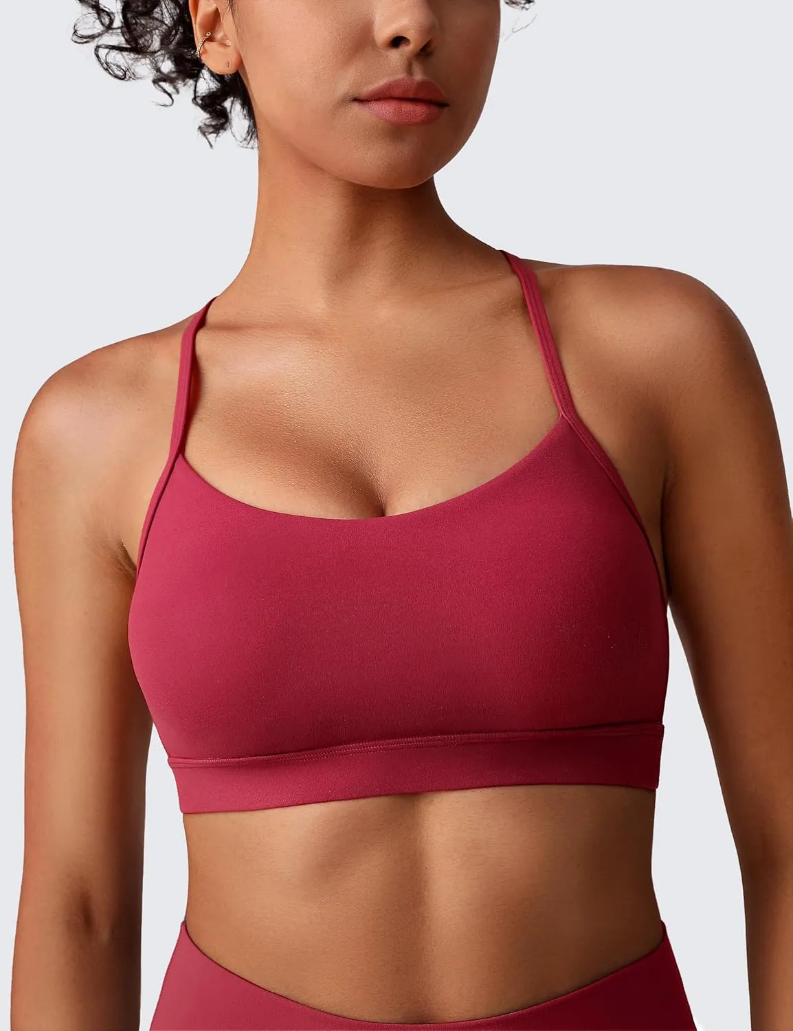 BAYDI Clouduxi Y Back Sports Bras for Women - Light Support Racerback Yoga Bra, A-C Cups