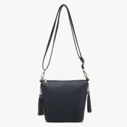 Black Crossbody with 2 Side Tassels