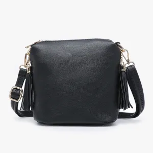 Black Crossbody with 2 Side Tassels