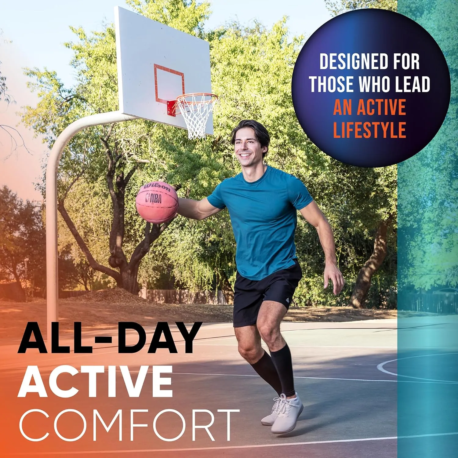 Calf Compression Sleeves for Men and Women - (2 Pair) Footless Compression Socks Support for Varicose Vein, Nursing, Pregnancy, Running - Leg Sleeve Brace for Shin Splints, Pain Relief and Swelling