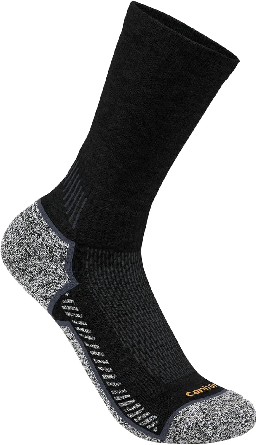 Carhartt Men's Force Performance Work Socks 3 Pair Pack