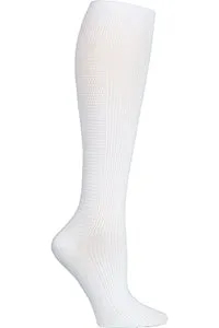 Cherokee Legwear Men & Women White Medium Compression Support Knee High Socks
