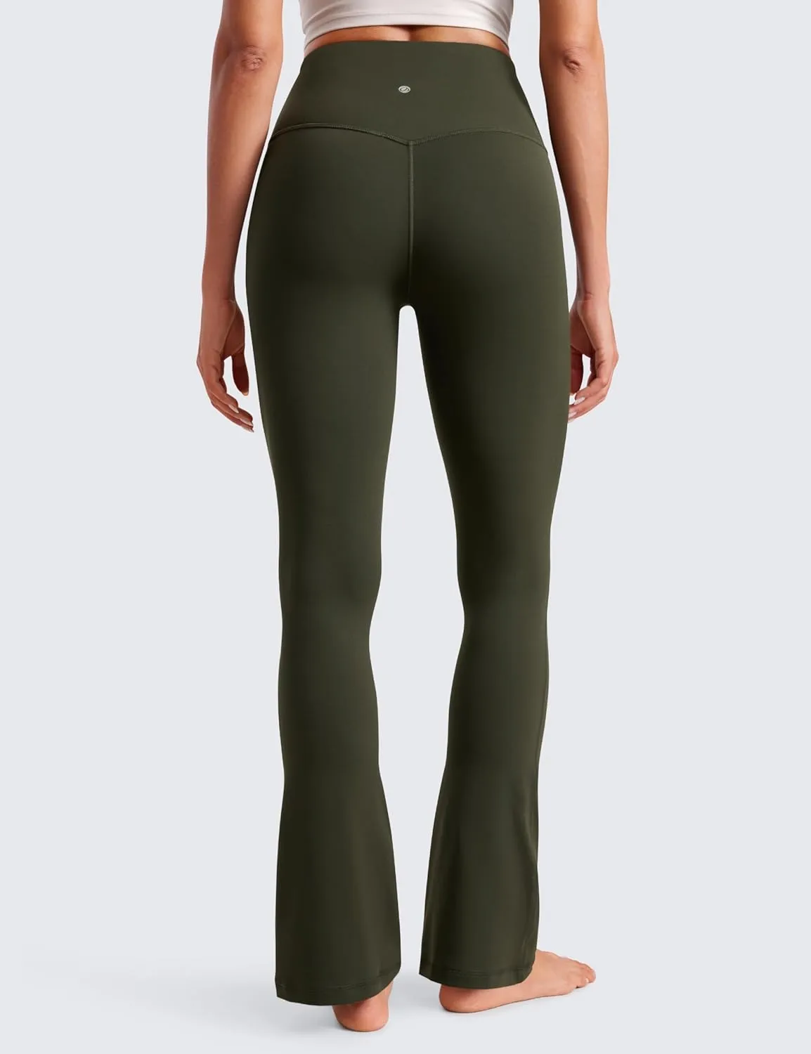 CRZ YOGA Butterluxe High Waist Mini Flared Leggings for Women 30"/31.5"/33'' - Bootcut Yoga Pants with Pocket Casual Lounge