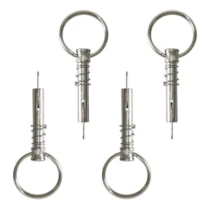 DNB Quick Release Pin - 4 Pcs Marine Grade 316 Stainless Steel 1/4" Diameter Bimini Top Pins - with Pull Ring