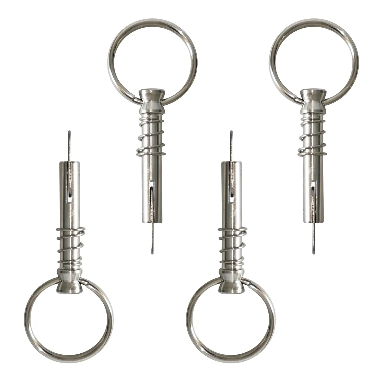 DNB Quick Release Pin - 4 Pcs Marine Grade 316 Stainless Steel 1/4" Diameter Bimini Top Pins - with Pull Ring