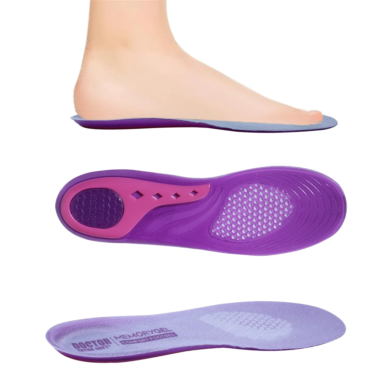DOCTOR EXTRA SOFT Insole For Shoes For Men and Women, Comfort & Energy Massaging Gel Insoles For  Pain Relief Orthotics D-951/D-952
