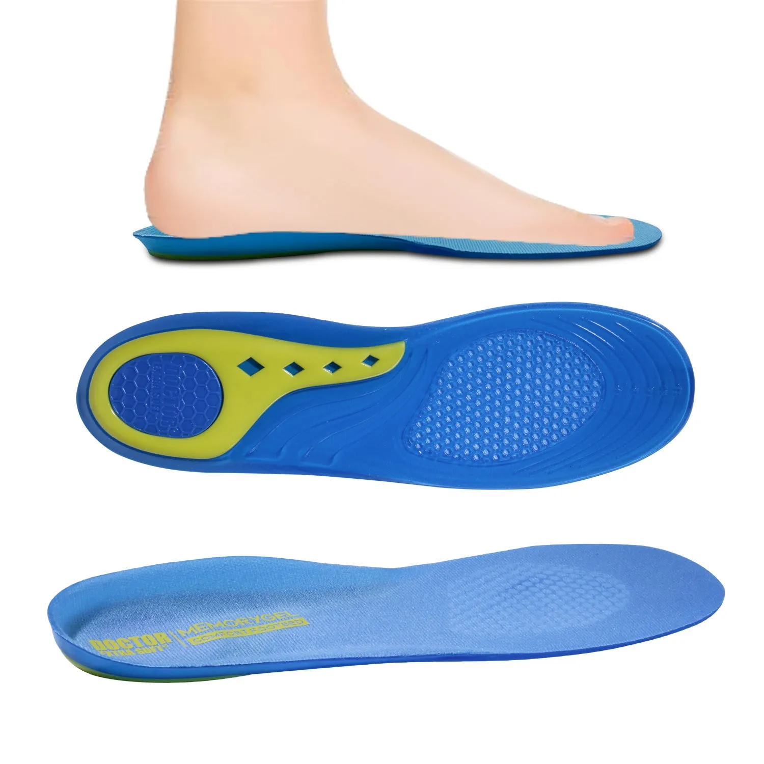 DOCTOR EXTRA SOFT Insole For Shoes For Men and Women, Comfort & Energy Massaging Gel Insoles For  Pain Relief Orthotics D-951/D-952