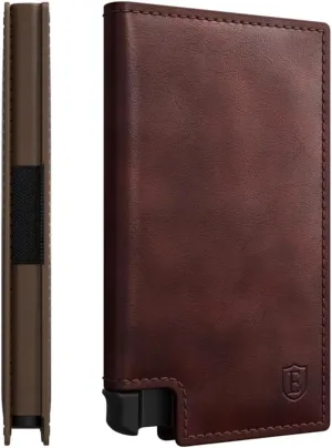 Ekster Parliament Men's Wallet | RFID Blocking Leather Minimalist Wallet | Slim Wallet for Men - Designed for Quick Card Access with Push Button