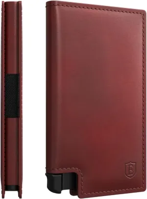 Ekster Parliament Men's Wallet | RFID Blocking Leather Minimalist Wallet | Slim Wallet for Men - Designed for Quick Card Access with Push Button