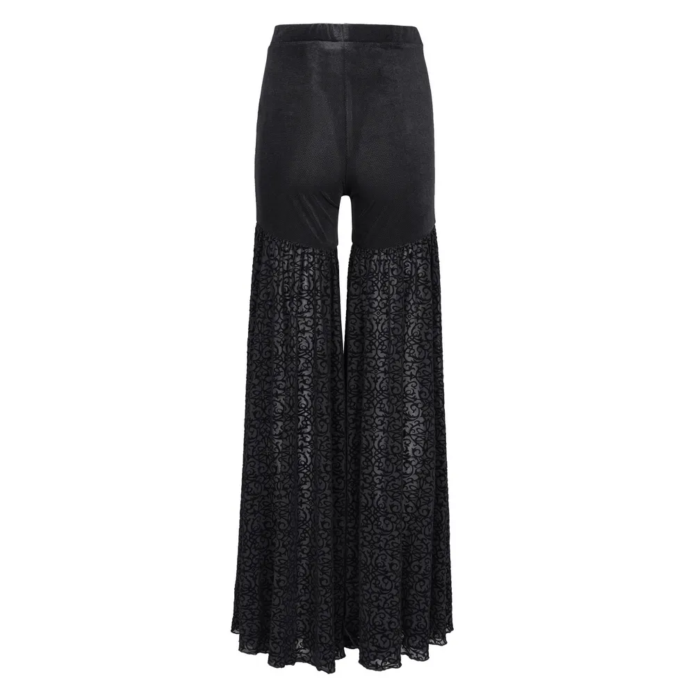 Exquisite Women's Lace Palazzo Pants with Chains