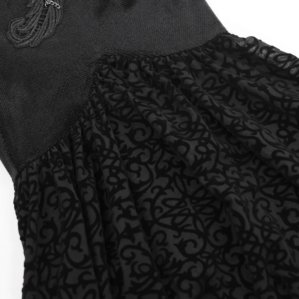 Exquisite Women's Lace Palazzo Pants with Chains