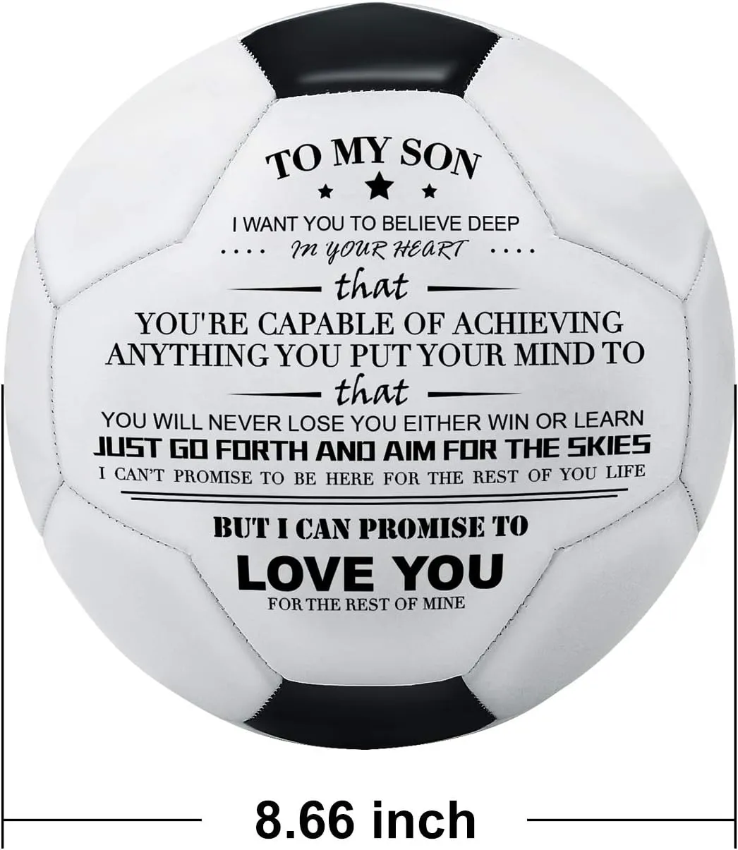 KWOOD Custom Classic Soccer Ball,Engraved Soccer Ball with Premium Pump for Training Recreation Practice,Available for Indoor Outdoor Toddlers Kids Teens Adults