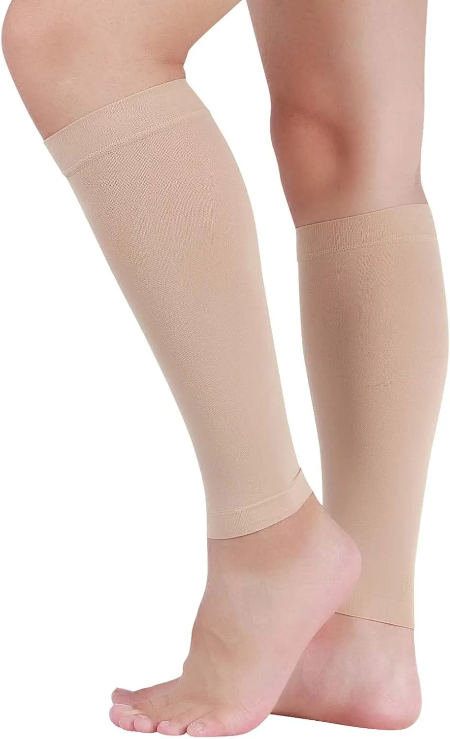 Lin Performance Medical Calf Compression Sleeve for Women and Men Lightweight Footless Socks for Nurses, Pregnant, Travel and Flight, Varicose Veins, Post Surgery Recovery, Edema