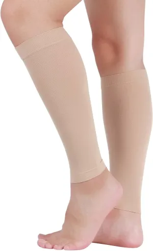Lin Performance Medical Calf Compression Sleeve for Women and Men Lightweight Footless Socks for Nurses, Pregnant, Travel and Flight, Varicose Veins, Post Surgery Recovery, Edema
