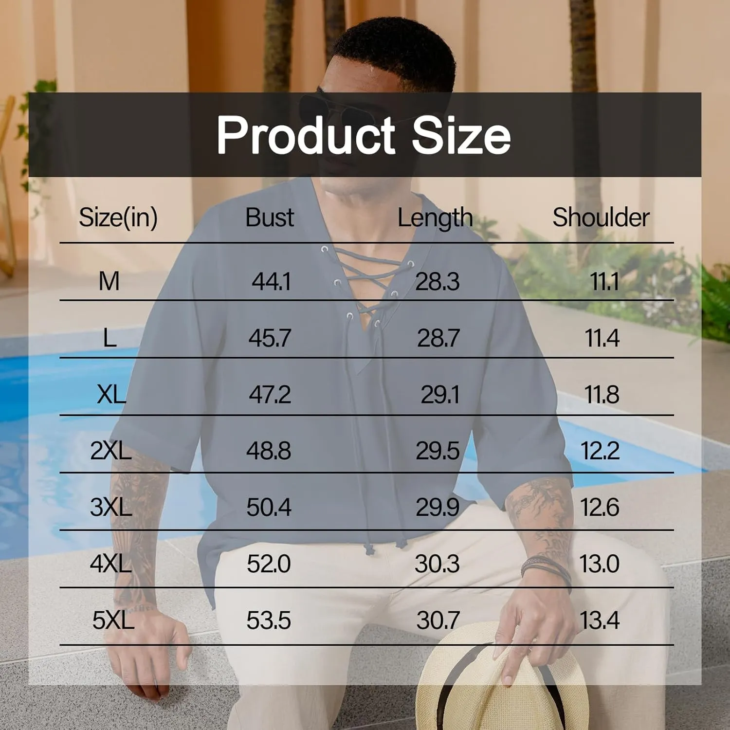 Men's Fashion Shirt Short Sleeve Beach V-Neck Drawstring Printing Yoga African Summer Top