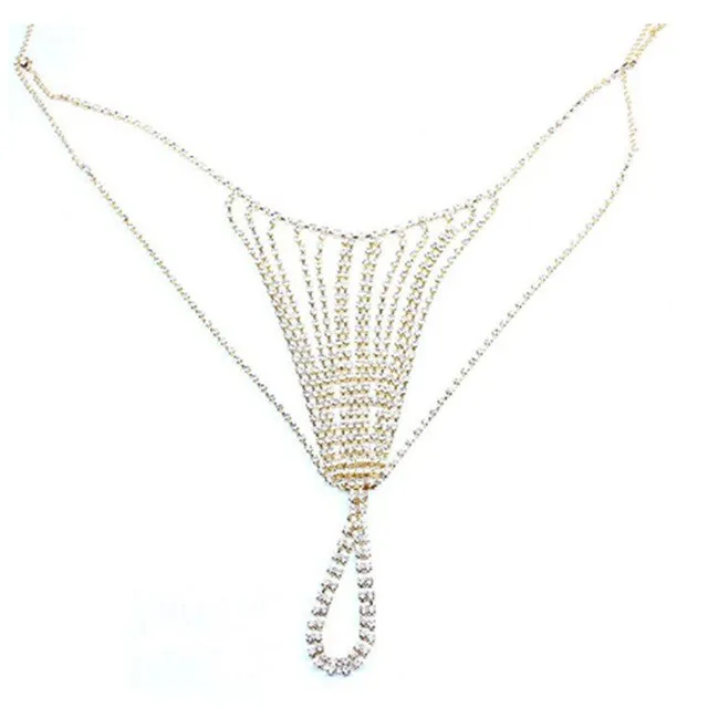 Newest Sexy Hollow Rhinestone Body Chain Bra Accessories Necklace for Women Crystal