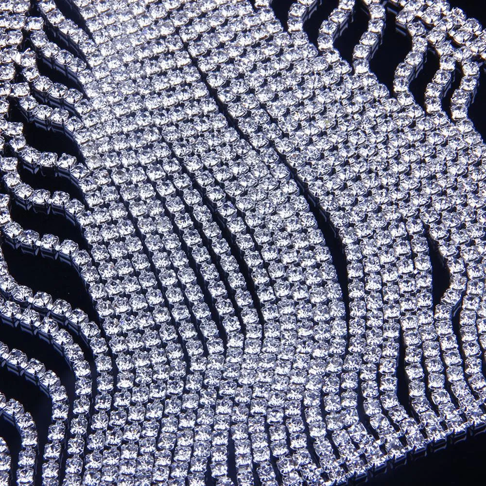 Newest Sexy Hollow Rhinestone Body Chain Bra Accessories Necklace for Women Crystal