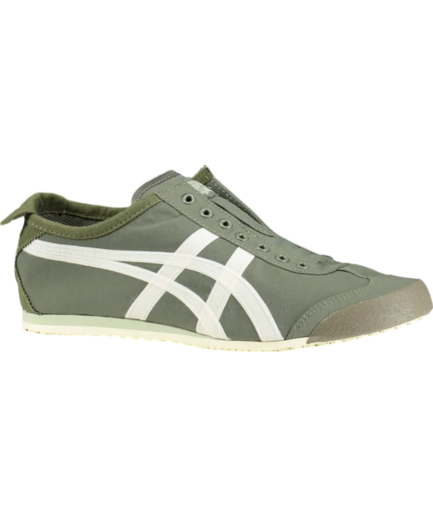 Onitsuka Tiger Green Mexico 66 Slip On Trainers UK 7 EU 41 👞