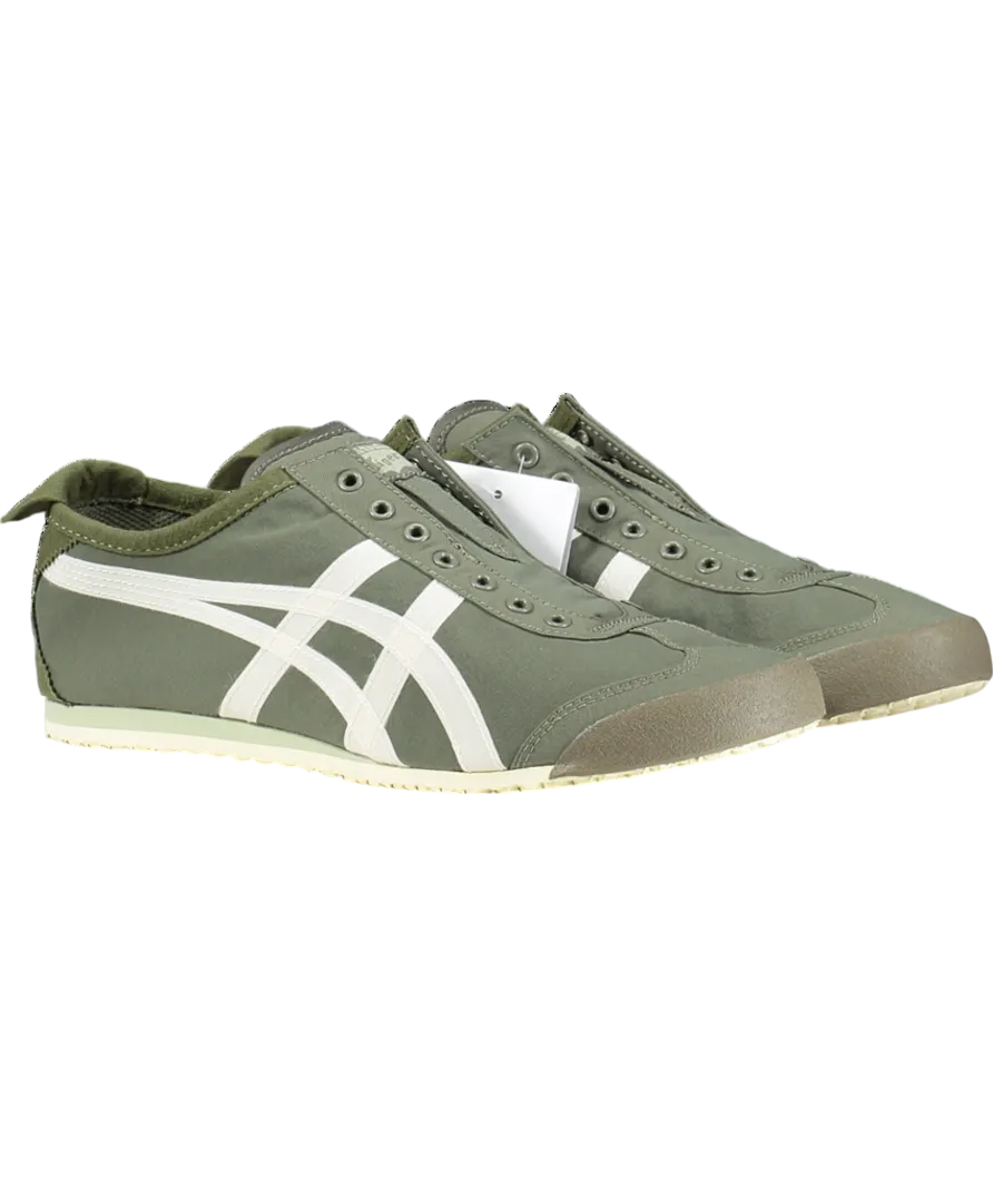 Onitsuka Tiger Green Mexico 66 Slip On Trainers UK 7 EU 41 👞