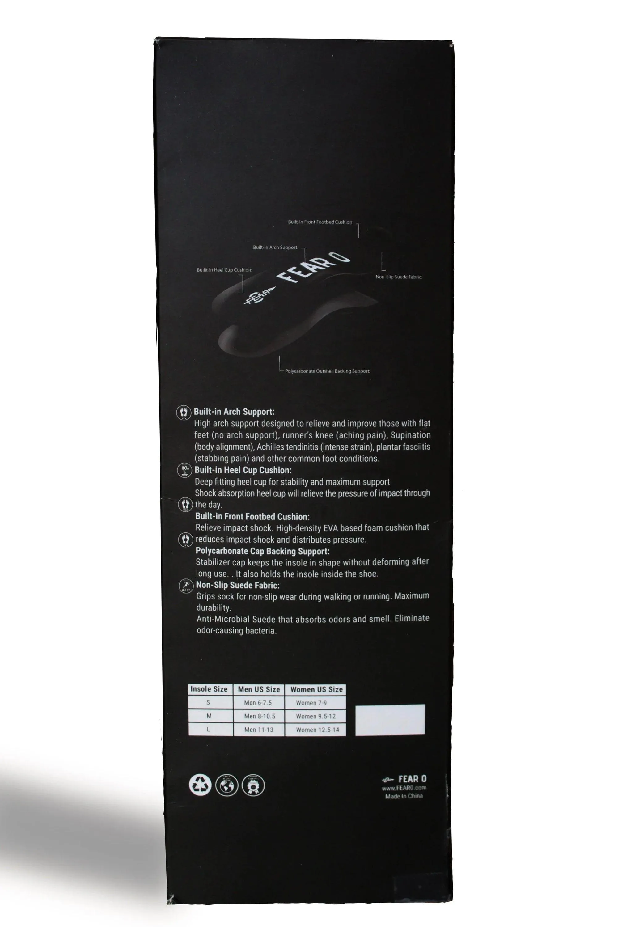 Orthopedic High Arch Support Shoe Insoles, Shock Absorbing Orthotic