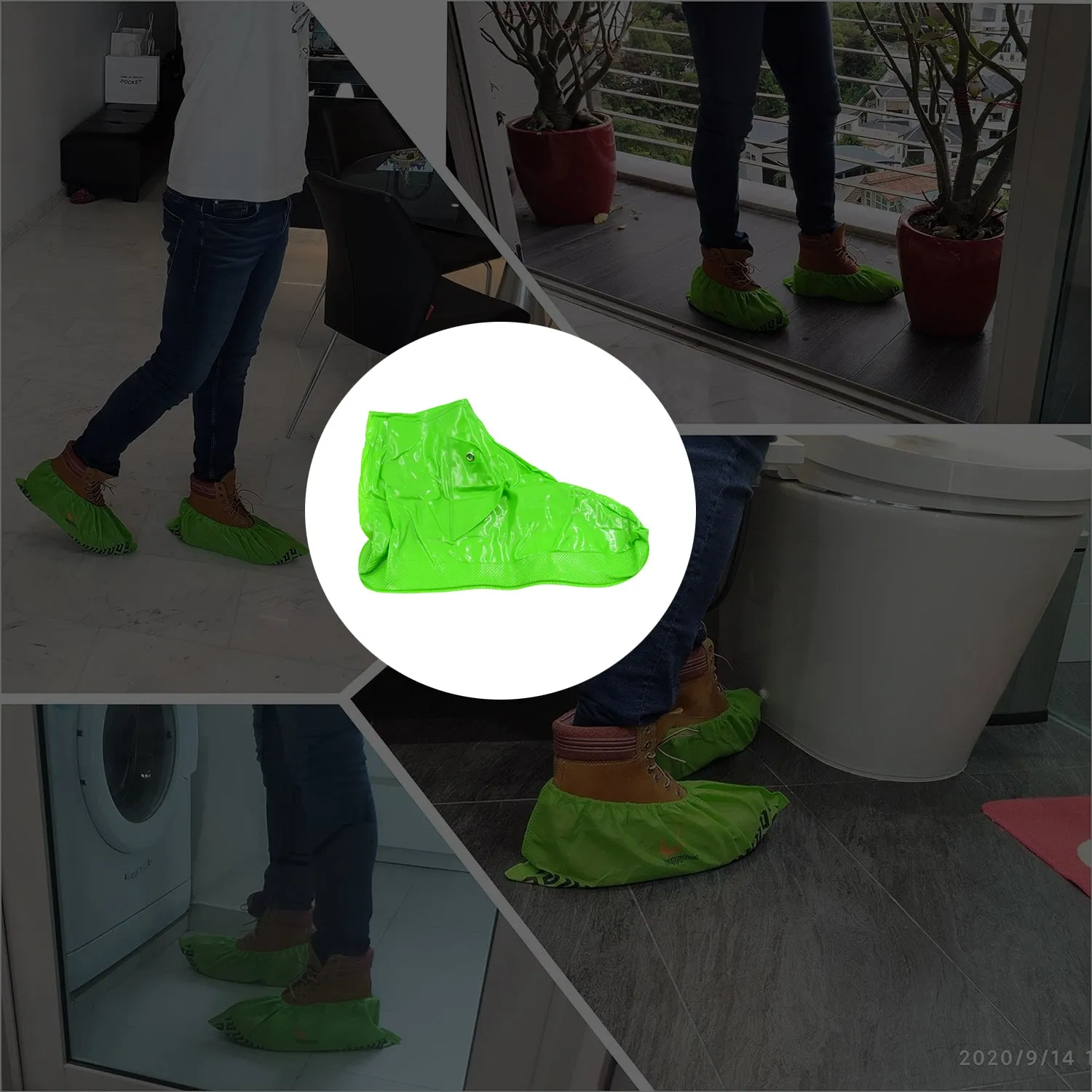 Reusable Waterproof Plastic Shoes Covers for Rain (1 Pair)