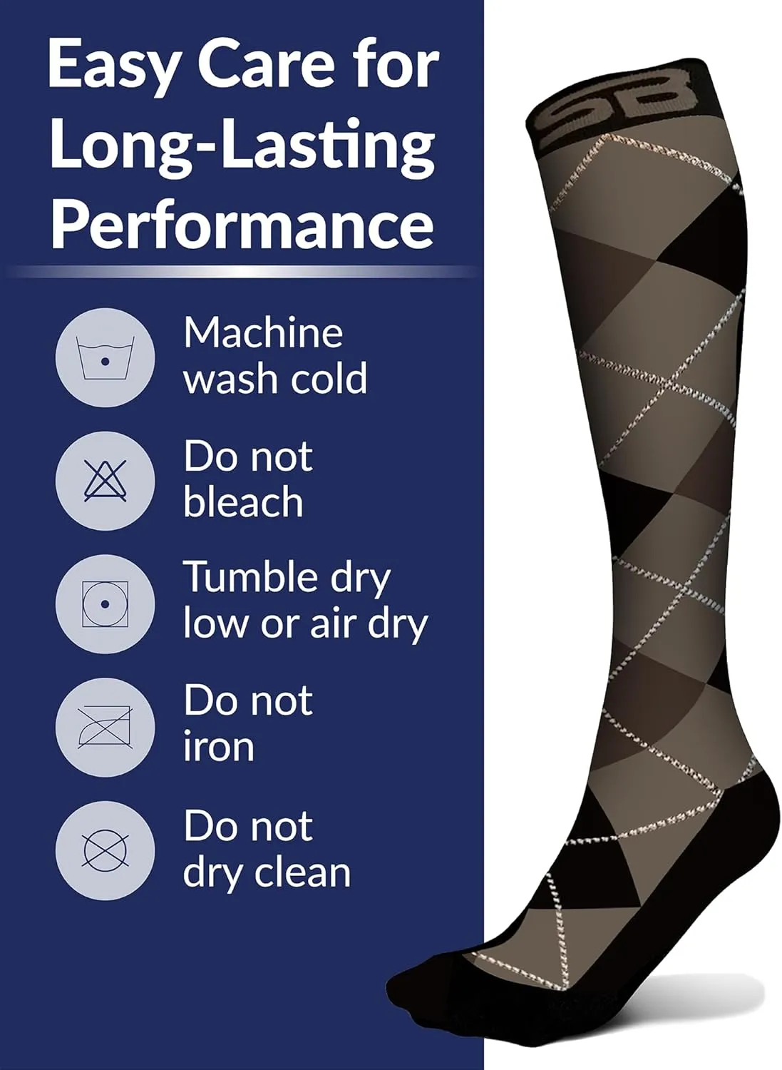 SB SOX Lite Compression Socks for Men & Women (15-20mmHg)  Best Compression Socks for Travel, Sports, and Daily Wear - XXL Sizes too!