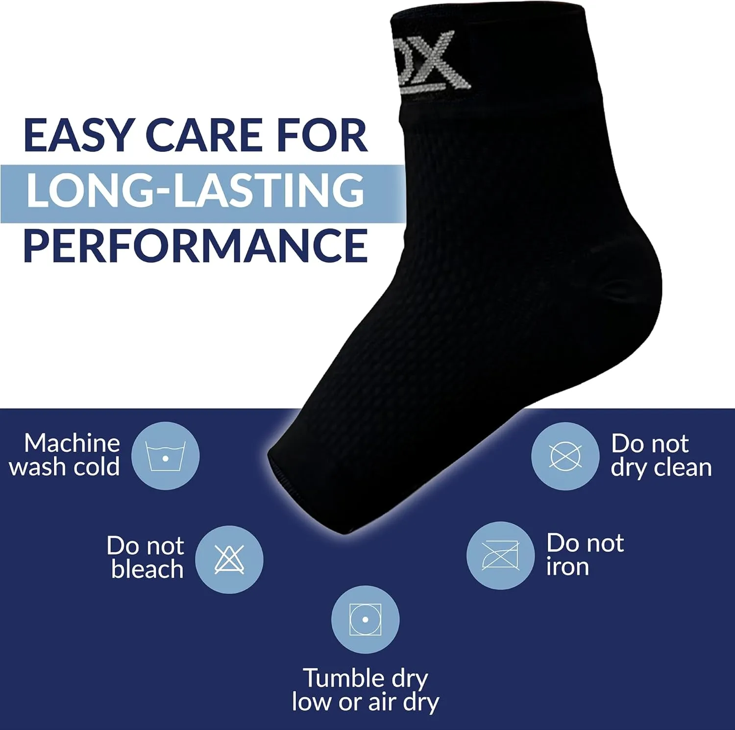 SB SOX Plantar Fasciitis Relief Socks - Night Splint & Foot Brace for Achilles Tendonitis, Heel Pain, and Arch Support  Foot Compression Sleeve for Recovery, Foot Swelling, and Fatigue (Solid Black, Large)