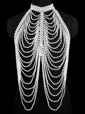 Sexy Pearl Bra Shawl Fashion Body Chains
