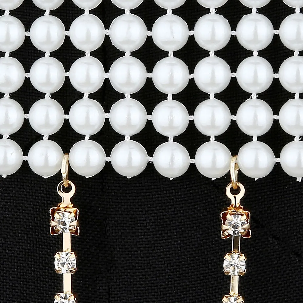 Sexy Pearl Decor Tassel Bra Chain