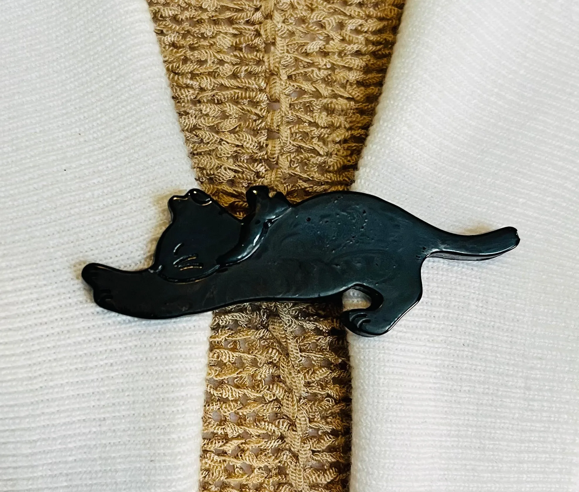 Sweater Clips Black Cat Sweater Clip Cardigan Clasp Sweater Guard Dress Clip Halloween Costume Jewelry Birthday Gift for Her by Fabulici