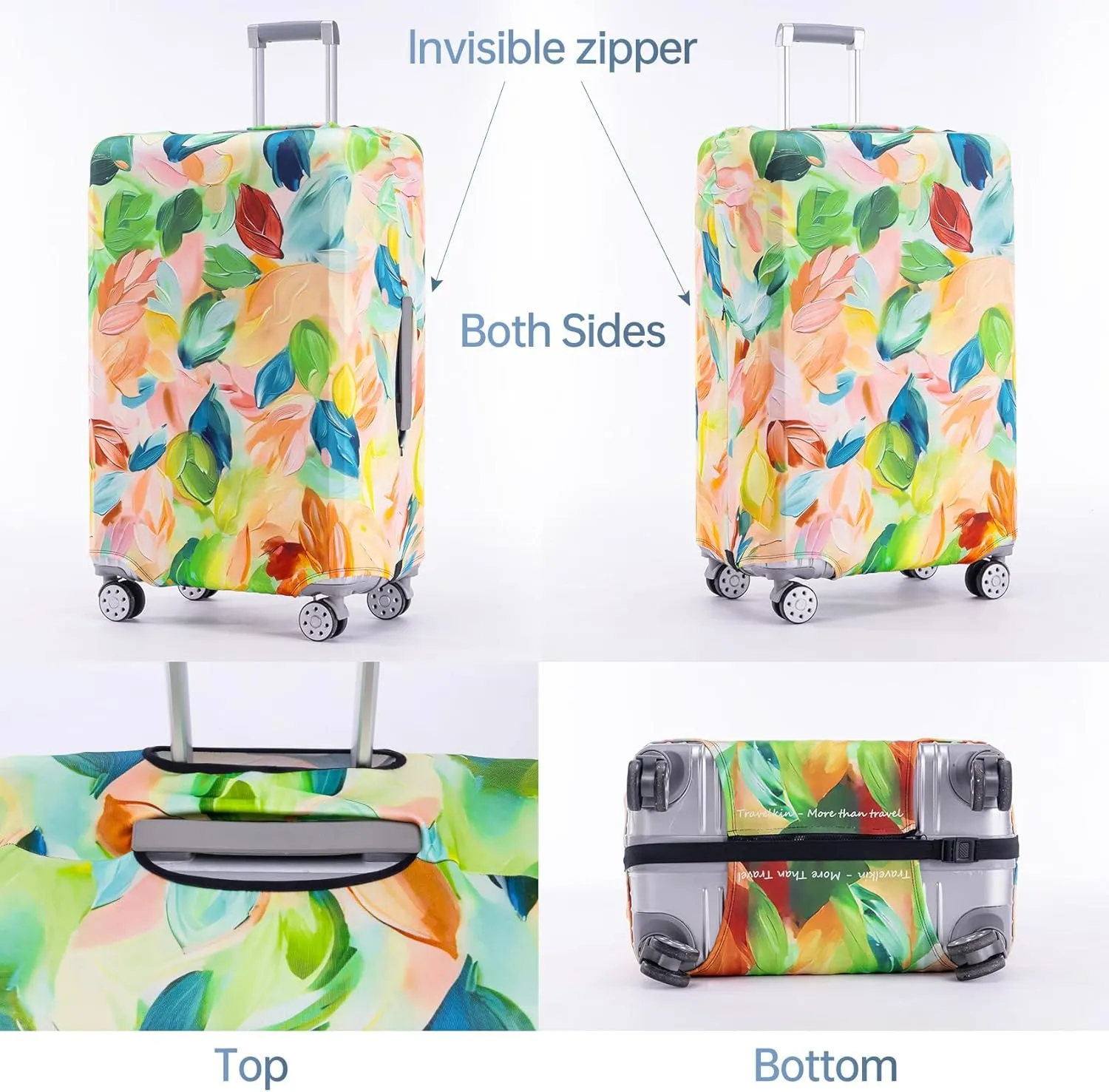 TRAVEL KIN Luggage Covers For Suitcase Tsa Approved,Suitcase Cover Protector Fit 22-25 Inch Luggage