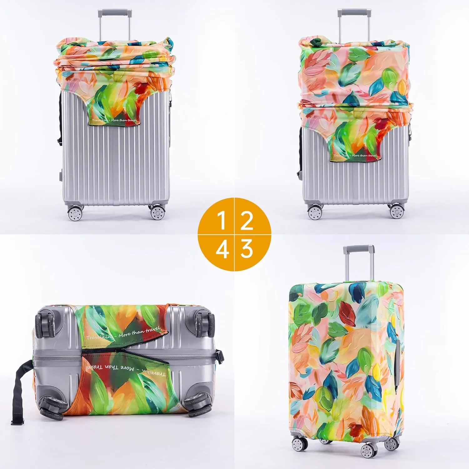 TRAVEL KIN Luggage Covers For Suitcase Tsa Approved,Suitcase Cover Protector Fit 22-25 Inch Luggage