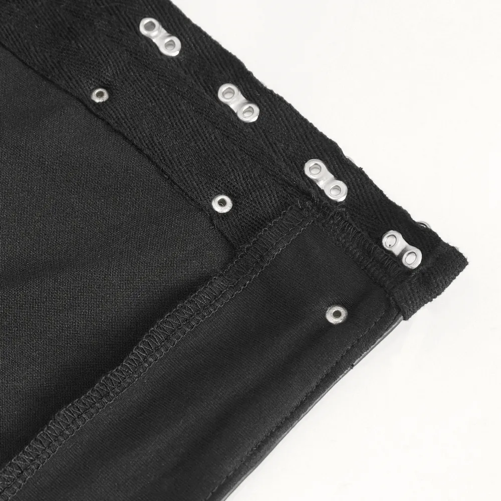 Women's Punk Slim Faux Leather Pants with Chains